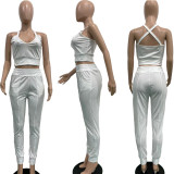 SC Solid Tank Top And Pants Two Piece Sets XYKF-9307