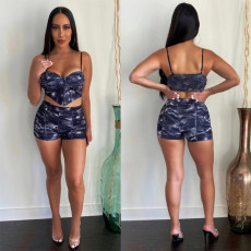 SC Sexy Printed Cami Top And Shorts 2 Piece Sets YUEM-66733