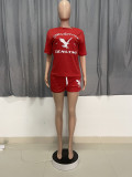 SC Casual Printed T Shirt And Shorts 2 Piece Sets YSYF-7568