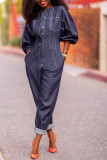 SC Denim Long Sleeve Casual Jumpsuit MK-3091