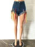 SC Denim Tassel Jeans Shorts LA-3310