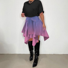 SC Casual Gradient Irregular Skirt CYAO-81052