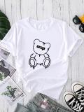 SC Cotton Casual Print Round Neck Short Sleeve T-Shirt QYYF-A075