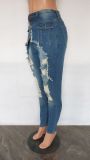 SC Denim Ripped Hole Skinny Jeans Pencil Pants LX-6934
