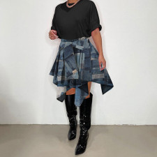 SC Casual Printed Irregular Skirt CYAO-81051