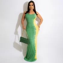 SC Sexy Printed Backless Sling Maxi Dress HNIF-HN083