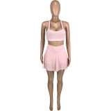 SC Plus Size Fashion Casual Sports Slim Vest Culottes Two Piece Sets MEI-9262