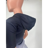 SC Gradient Hooded Zipper Two Piece Pants Sets CYAO-81053