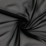 SC Plus Size Chiffon Black Sleeveless Irregular Top NY-2423