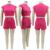 SC Solid Sports T Shirt And Shorts Two Piece Sets SFY-2168