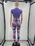 SC Casual Printed Two Piece Pants Sets XMEF-1186