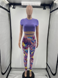 SC Casual Printed Two Piece Pants Sets XMEF-1186