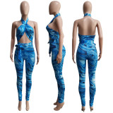 SC Sexy Printed Hollow Out Jumpsuit ME-8110