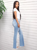 SC Plus Size Denim Ripped Hole Jeans Pants LX-5518