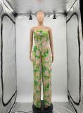 SC Floral Print Sleeveless Strap Jumpsuit ANDF-1366