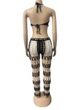 SC Sexy Crochet Hollow Out Two Piece Pants Sets OSM-4359