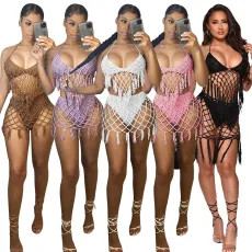 SC Sexy Crochet Tassel Hollow Bikini Two Piece Sets ZSD-Z0105