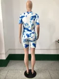 SC Pink Letter Print Casual Two Piece Short Sets YNSF-1635