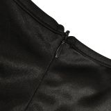SC Solid V Neck Short Sleeve Irregular Maxi Dress BY-5805