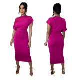 SC Sexy Solid Color Slim Dress YF-K10150