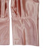 SC Solid Long Sleeve Drawstring Pleated Lapel Mini Dress YF-K9951