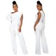 SC Fashion Single Sleeve Solid Color Wide Leg Jumpsuit YF-K10113