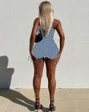 SC Sexy Ruched Tanks Shorts Two Piece Sets ME-8153