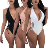 SC Sexy Halter Backless One Piece Swimsuit LSL-6064