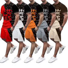 SC Men's Printed T Shirt And Shorts 2 Piece Sets SHD-9820