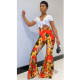 SC Casual Printed High Waist Flared Pants YF-9615