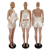 SC Sexy Halter Top And Shorts Two Piece Sets GDYF-6923