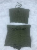 SC Sexy Knit Tube Top And Shorts Two Piece Sets CL-6139