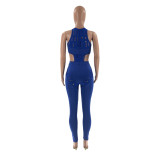 SC Sexy Hollow Out Tight Jumpsuit YN-88859