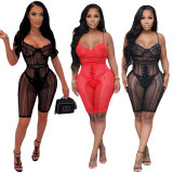 SC Corset Underwire Sling Lace Casual Sexy Rompers OSM-4358