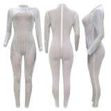 SC Sexy Hot Drilling Long Sleeve Skinny Jumpsuit ME-Q034