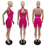 SC Sexy Halter Top And Shorts 2 Piece Sets CJF-3072