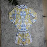 SC Casual Printed Shirt Top And Shorts 2 Piece Sets CY-7129