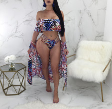 SC Floral Print Swimwear 4 Piece Sets LSL-6085