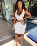 SC Sexy Hollow Out Bandage Two Piece Skirt Sets ME-S903