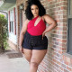 SC Plus Size Black Casual Shorts ONY-7011