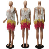 SC Sexy Sleeveless Knit Tassel Beach Dress CM-8620