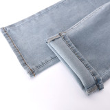 SC Denim Embroidery Mid Waist Skinny Jeans GBTF-8082DN