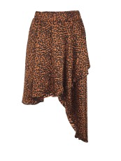 SC Leopard Print Irregular Skirt LM-8333