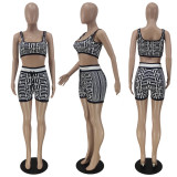 SC Sexy Tank Top And Shorts Two Piece Sets YNB-7267