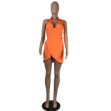 SC Solid Sleeveless Mini Dress YIY-9015