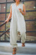 SC Plus Size Solid V Neck Sleeveless Harem Jumpsuit OMY-81027