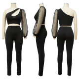 SC Sexy One Shoulder Two Piece Pants Sets YF-10161