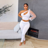 SC Sexy One Shoulder Two Piece Pants Sets YF-10161