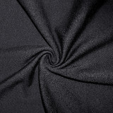 SC Black Short Sleeve Hole Hollow Out Maxi Dress SH-390364