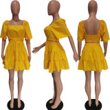 SC Sexy Short Sleeve Backless Mini Dress BGN-260